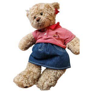 Build-A-Bear Workshop Teddy Bear With St. Louis Cardinals Shirt & Denim Skirt